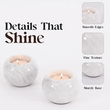 Marble Tealight Candles White Holder Handmade White Votive Candle Holders