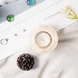 Marble Tealight Candles White Onyx Holder Handmade Votive Candle Holders