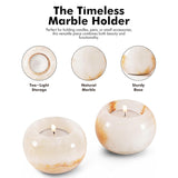 Marble Tealight Candles White Onyx Holder Handmade Votive Candle Holders