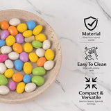 Marble Bowls Set of 3 Small Decorative Mixing Plates and Bowl for Dark Soy Sauce Serving, Storage & Kitchen Essentials - Stone Dishes Sets for Dining Table Decor