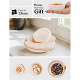 Marble Bowls Set of 3 Small Decorative Mixing Plates and Bowl for Dark Soy Sauce Serving, Storage & Kitchen Essentials - Stone Dishes Sets for Dining Table Decor