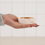 Marble Bowls Set of 3 Small Decorative Mixing Plates and Bowl for Dark Soy Sauce Serving, Storage & Kitchen Essentials - Stone Dishes Sets for Dining Table Decor