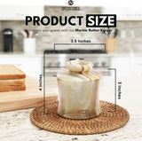 Marble Butter Dish with Lid – French Butter Keeper Crock for Countertop Storage