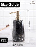 Marble Liquid Soap Dispenser Dish Soap Container for Kitchen Sink - Hand Pump Bottle, Lotion & Foaming Shampoo Dispenser for Bathroom Countertop