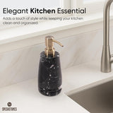 Marble Liquid Soap Dispenser Dish Soap Container for Kitchen Sink - Hand Pump Bottle, Lotion & Foaming Shampoo Dispenser for Bathroom Countertop