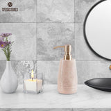 Marble Liquid Soap Dispenser Dish Soap Container for Kitchen Sink - Hand Pump Bottle, Lotion & Foaming Shampoo Dispenser for Bathroom Countertop