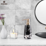 Marble Liquid Soap Dispenser Dish Soap Container for Kitchen Sink - Hand Pump Bottle, Lotion & Foaming Shampoo Dispenser for Bathroom Countertop