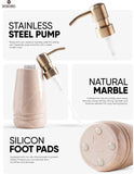 Marble Liquid Soap Dispenser Dish Soap Container for Kitchen Sink - Hand Pump Bottle, Lotion & Foaming Shampoo Dispenser for Bathroom Countertop