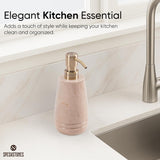 Marble Liquid Soap Dispenser Dish Soap Container for Kitchen Sink - Hand Pump Bottle, Lotion & Foaming Shampoo Dispenser for Bathroom Countertop