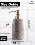 Marble Liquid Soap Dispenser Dish Soap Container for Kitchen Sink - Hand Pump Bottle, Lotion & Foaming Shampoo Dispenser for Bathroom Countertop
