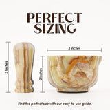 Marble Mortar and Pestle Set 2" For Herb Grinder Mortar, Marble Spice - Mini Crusher Bowl