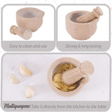 Marble Mortar and Pestle Set 2" For Herb Grinder Mortar, Marble Spice - Mini Crusher Bowl