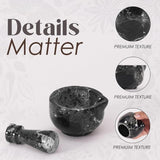 Marble Mortar and Pestle Set 2" For Herb Grinder Mortar, Marble Spice - Mini Crusher Bowl
