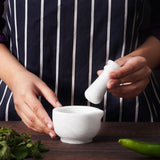 Marble Mortar and Pestle Set 2" For Herb Grinder Mortar, Marble Spice - Mini Crusher Bowl