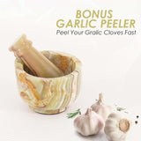 Marble Mortar and Pestle Set 2" For Herb Grinder Mortar, Marble Spice - Mini Crusher Bowl