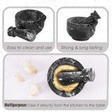 Marble Mortar and Pestle Set 2" For Herb Grinder Mortar, Marble Spice - Mini Crusher Bowl