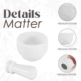Marble Mortar and Pestle Set 2" For Herb Grinder Mortar, Marble Spice - Mini Crusher Bowl