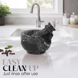 Marble Mortar and Pestle Set 2" For Herb Grinder Mortar, Marble Spice - Mini Crusher Bowl