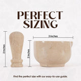 Marble Mortar and Pestle Set 2" For Herb Grinder Mortar, Marble Spice - Mini Crusher Bowl