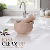 Marble Mortar and Pestle Set 2" For Herb Grinder Mortar, Marble Spice - Mini Crusher Bowl