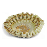 Marble Ruffle Bowl – Scalloped Decorative Bowl for Keys, Fruit, Candy & Tabletop Display