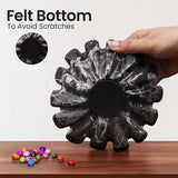 Marble Ruffle Bowl – Scalloped Decorative Bowl for Keys, Fruit, Candy & Tabletop Display