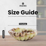 Marble Ruffle Bowl – Scalloped Decorative Bowl for Keys, Fruit, Candy & Tabletop Display