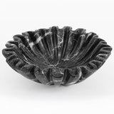 Marble Ruffle Bowl – Scalloped Decorative Bowl for Keys, Fruit, Candy & Tabletop Display