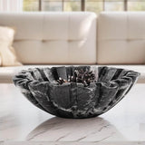 Marble Ruffle Bowl – Scalloped Decorative Bowl for Keys, Fruit, Candy & Tabletop Display