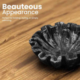 Marble Ruffle Bowl – Scalloped Decorative Bowl for Keys, Fruit, Candy & Tabletop Display