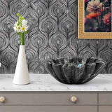 Marble Ruffle Bowl – Scalloped Decorative Bowl for Keys, Fruit, Candy & Tabletop Display