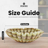 Marble Ruffle Bowl – Scalloped Decorative Bowl for Keys, Fruit, Candy & Tabletop Display