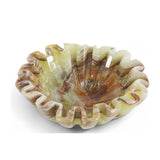 Marble Ruffle Bowl – Scalloped Decorative Bowl for Keys, Fruit, Candy & Tabletop Display