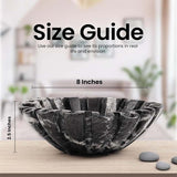 Marble Ruffle Bowl – Scalloped Decorative Bowl for Keys, Fruit, Candy & Tabletop Display