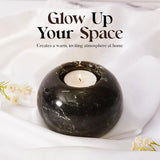 Marble Tealight Candles Black Holder Handmade White Votive Candle Holders