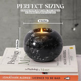Marble Tealight Candles Black Holder Handmade White Votive Candle Holders