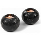 Marble Tealight Candles Black Holder Handmade White Votive Candle Holders