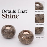 Marble Tealight Candles Oceanic Holder Handmade White Votive Candle Holders
