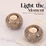 Marble Tealight Candles Oceanic Holder Handmade White Votive Candle Holders