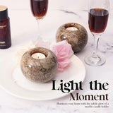 Marble Tealight Candles Oceanic Holder Handmade White Votive Candle Holders