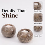 Marble Tealight Candles Oceanic Holder Handmade White Votive Candle Holders