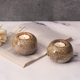 Marble Tealight Candles Oceanic Holder Handmade White Votive Candle Holders