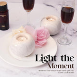 Marble Tealight Candles White Holder Handmade White Votive Candle Holders