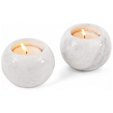 Marble Tealight Candles White Holder Handmade White Votive Candle Holders