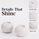 Marble Tealight Candles White Holder Handmade White Votive Candle Holders