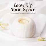 Marble Tealight Candles White Holder Handmade White Votive Candle Holders