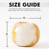 Marble Tealight Candles White Onyx Holder Handmade Votive Candle Holders