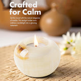 Marble Tealight Candles White Onyx Holder Handmade Votive Candle Holders