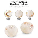 Marble Tealight Candles White Onyx Holder Handmade Votive Candle Holders
