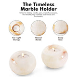 Marble Tealight Candles White Onyx Holder Handmade Votive Candle Holders